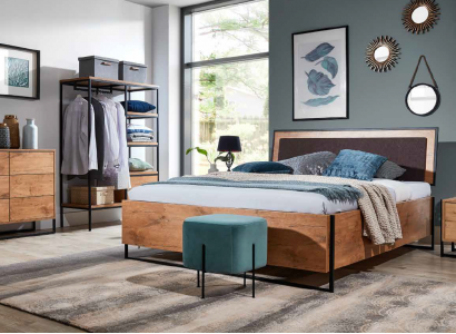 Wood designer bed bedroom beds textile leather hotel luxury upholstery